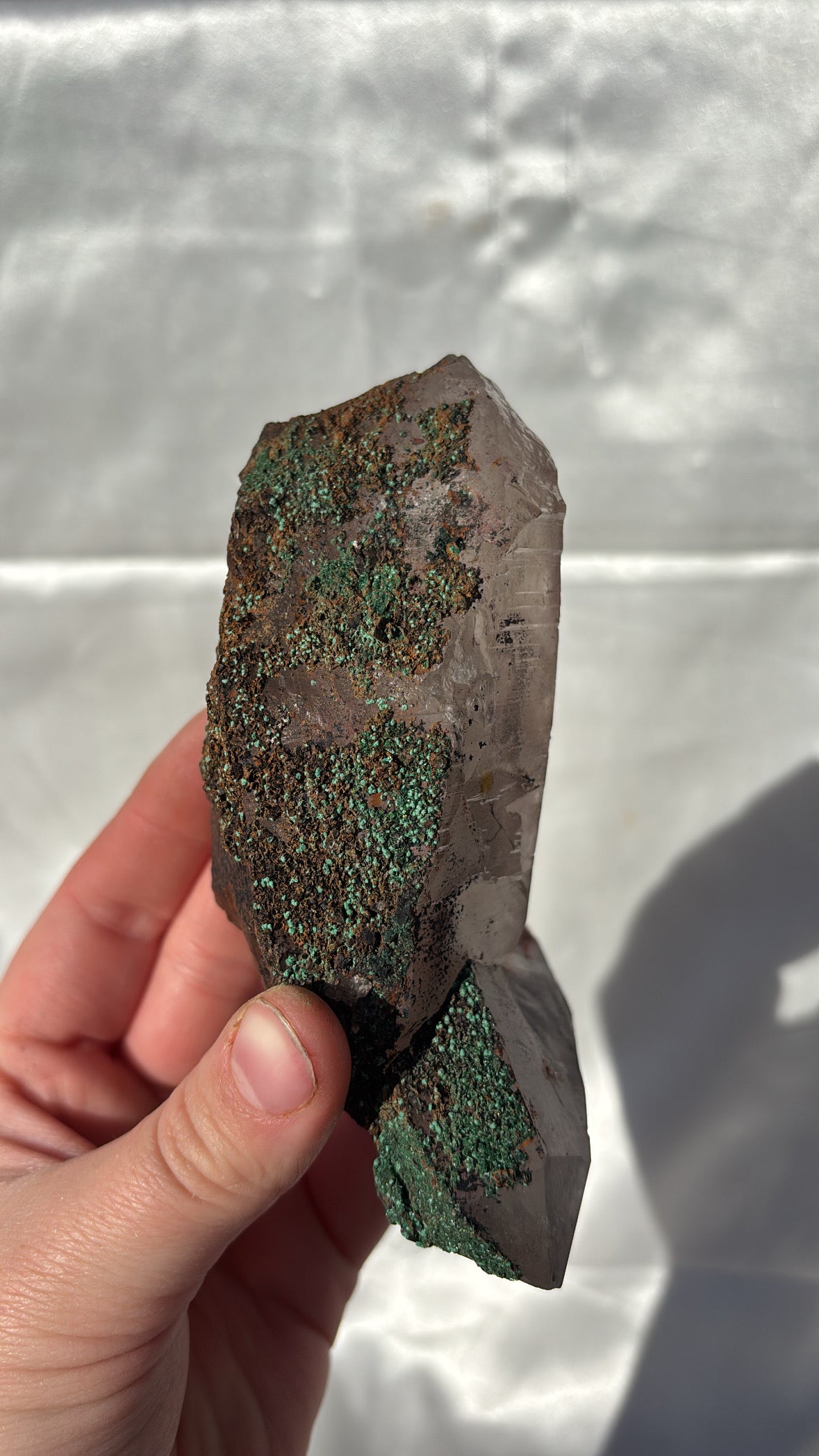 Malachite On Quartz Piece