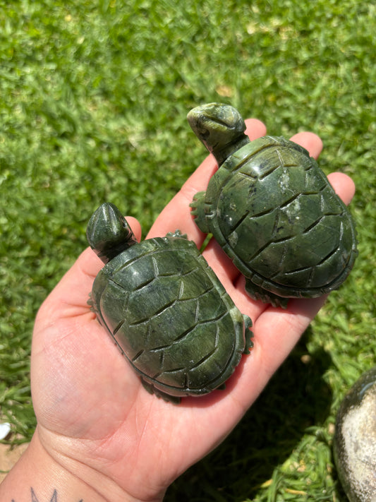 Serpentine Turtle Carving