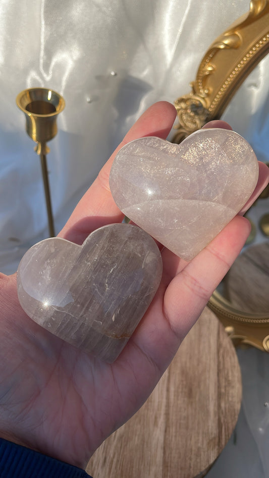 Blue Rose Quartz Hearts