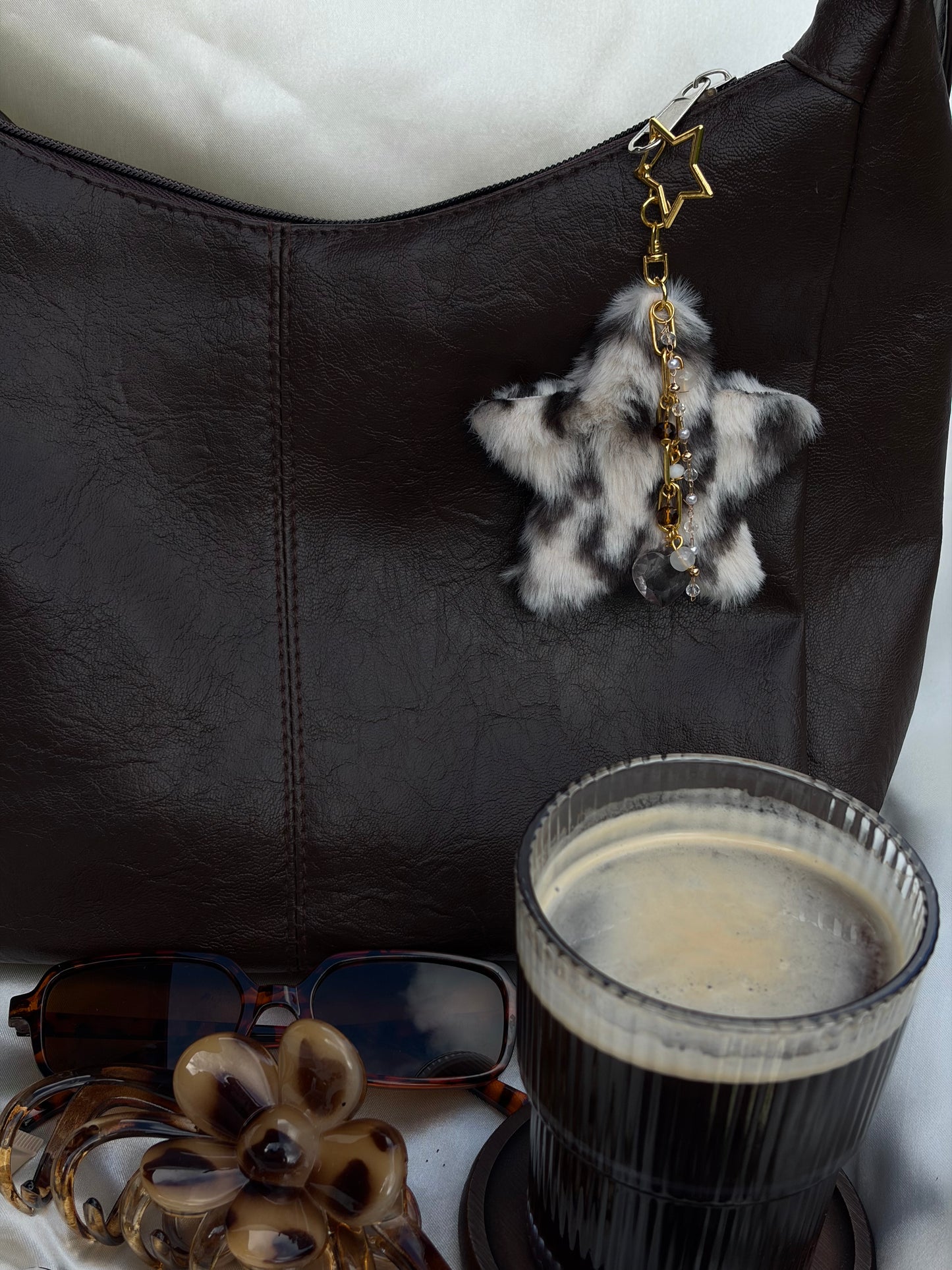 Gold Plush Bag Charm