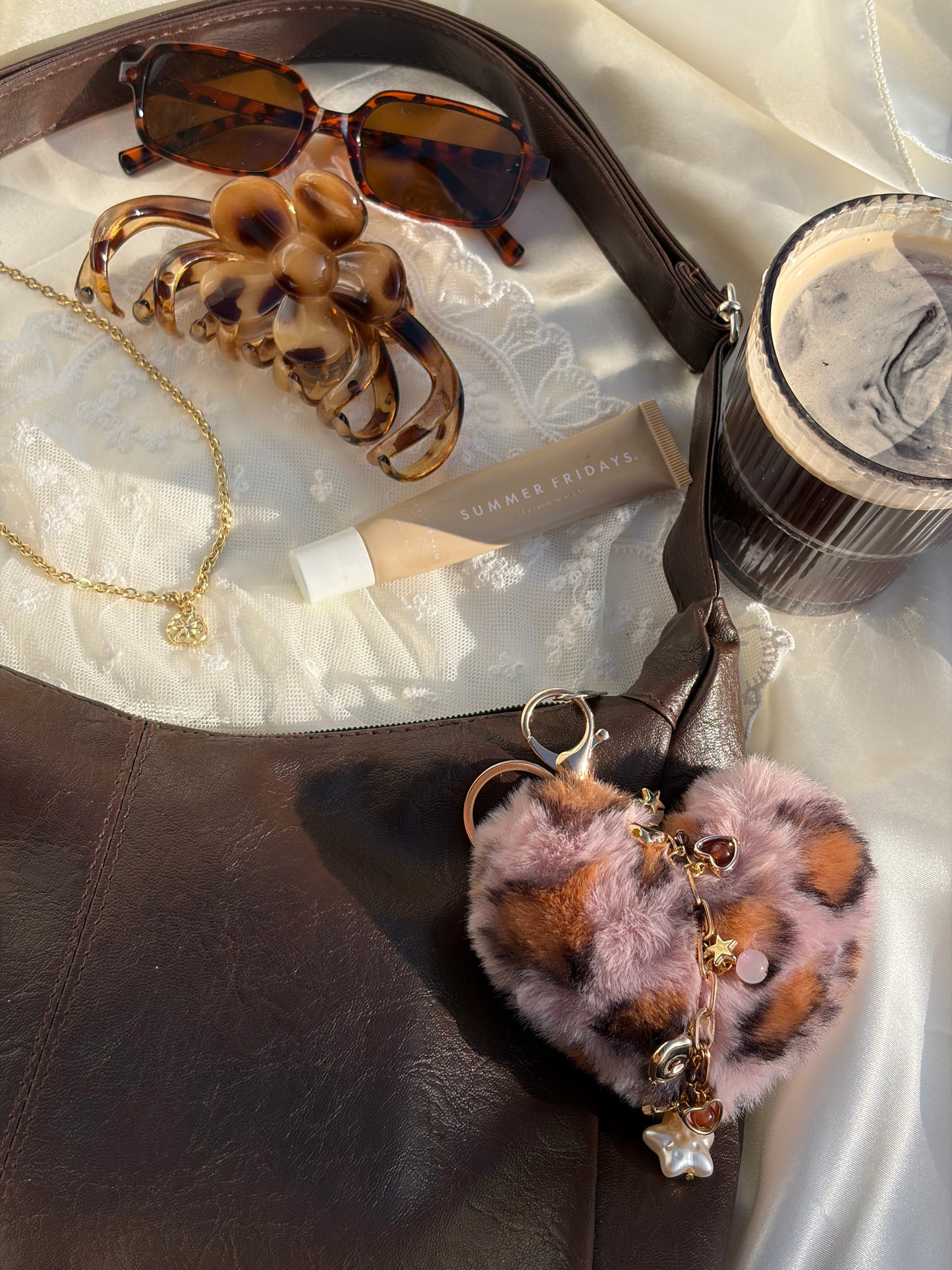 Gold Plush Bag Charm