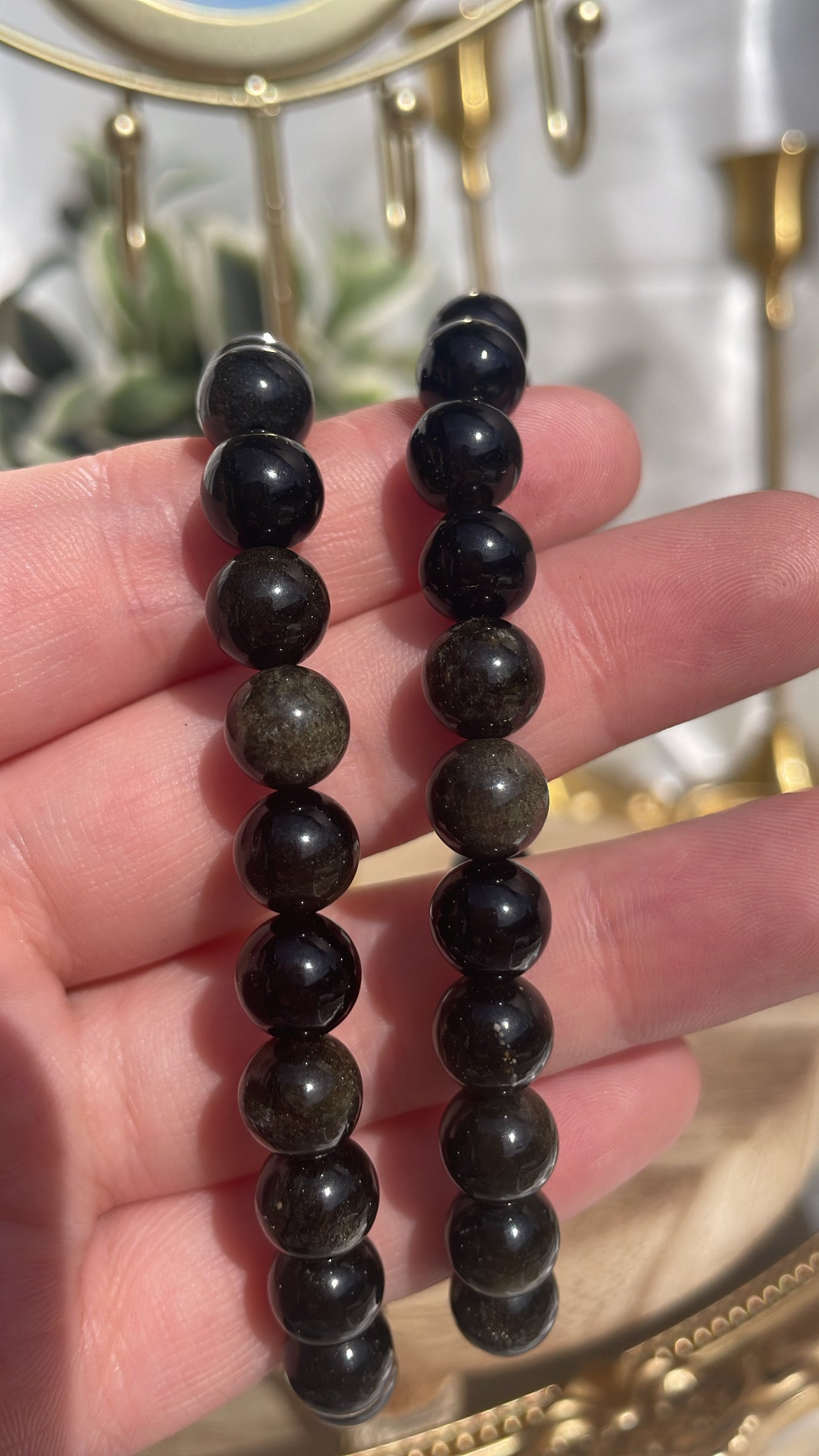 Gold Sheen Obsidian Bracelets