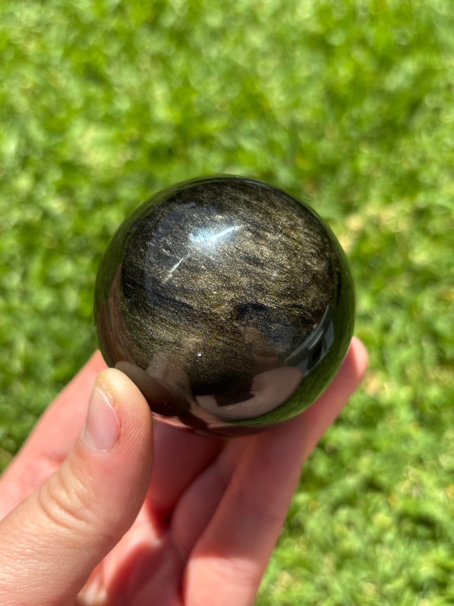 Gold Sheen Obsidian Sphere