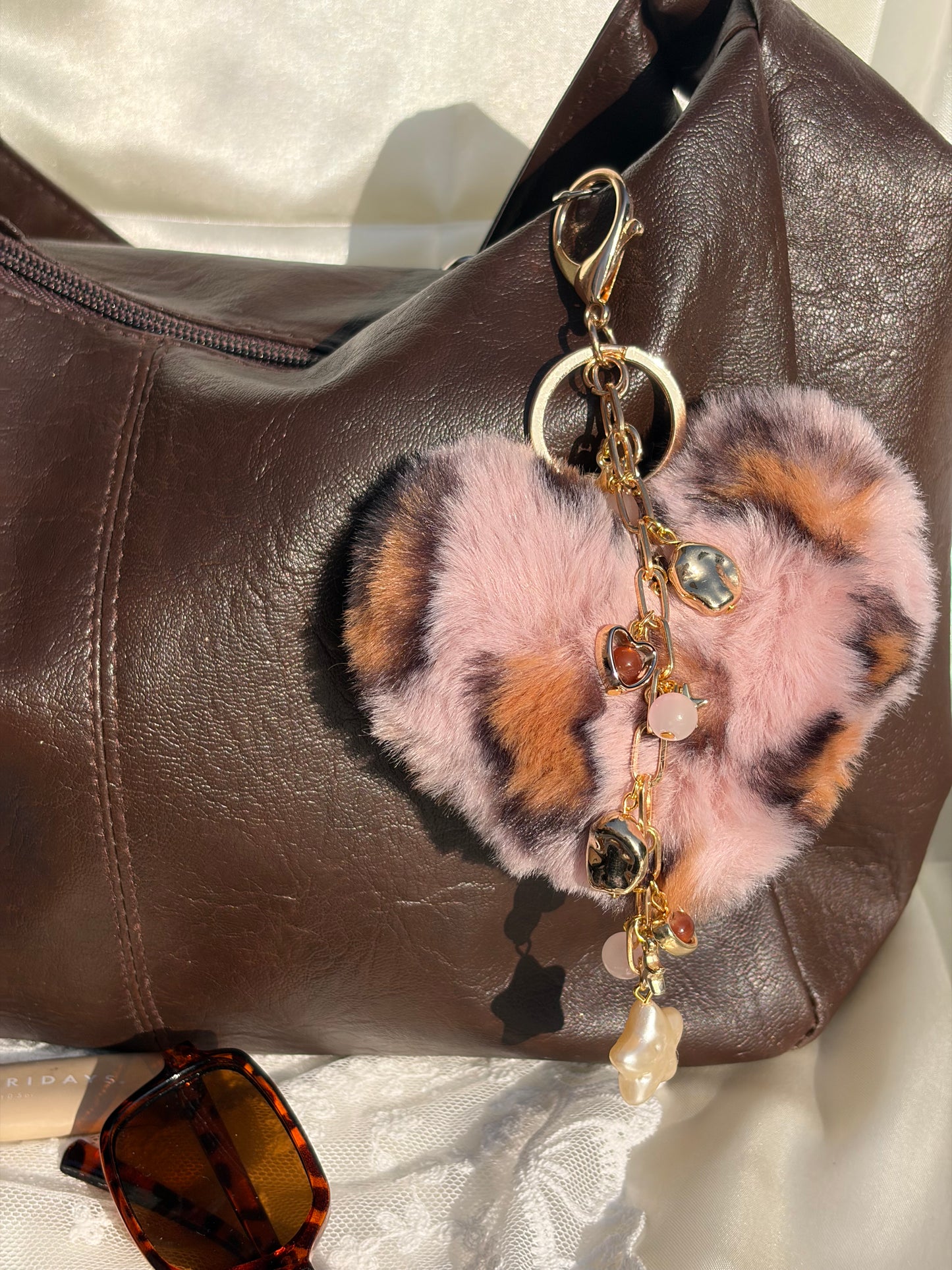 Gold Plush Bag Charm