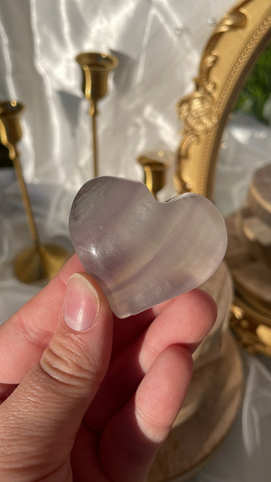 Lavender Fluorite Heart