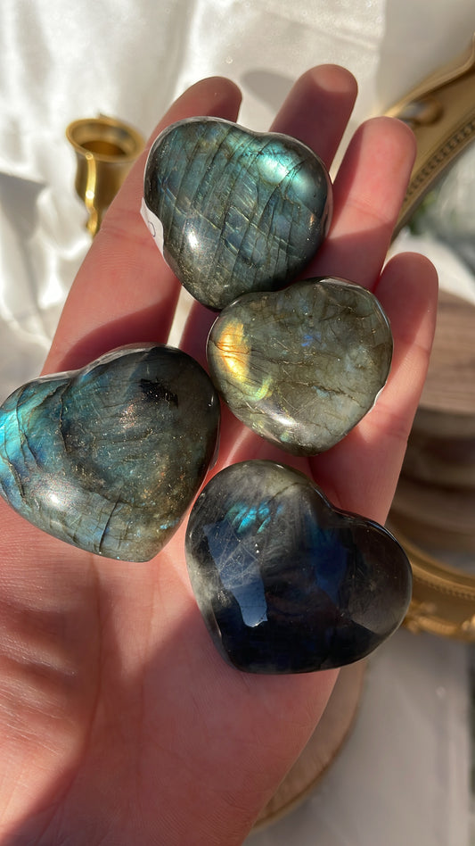 Labradorite Hearts