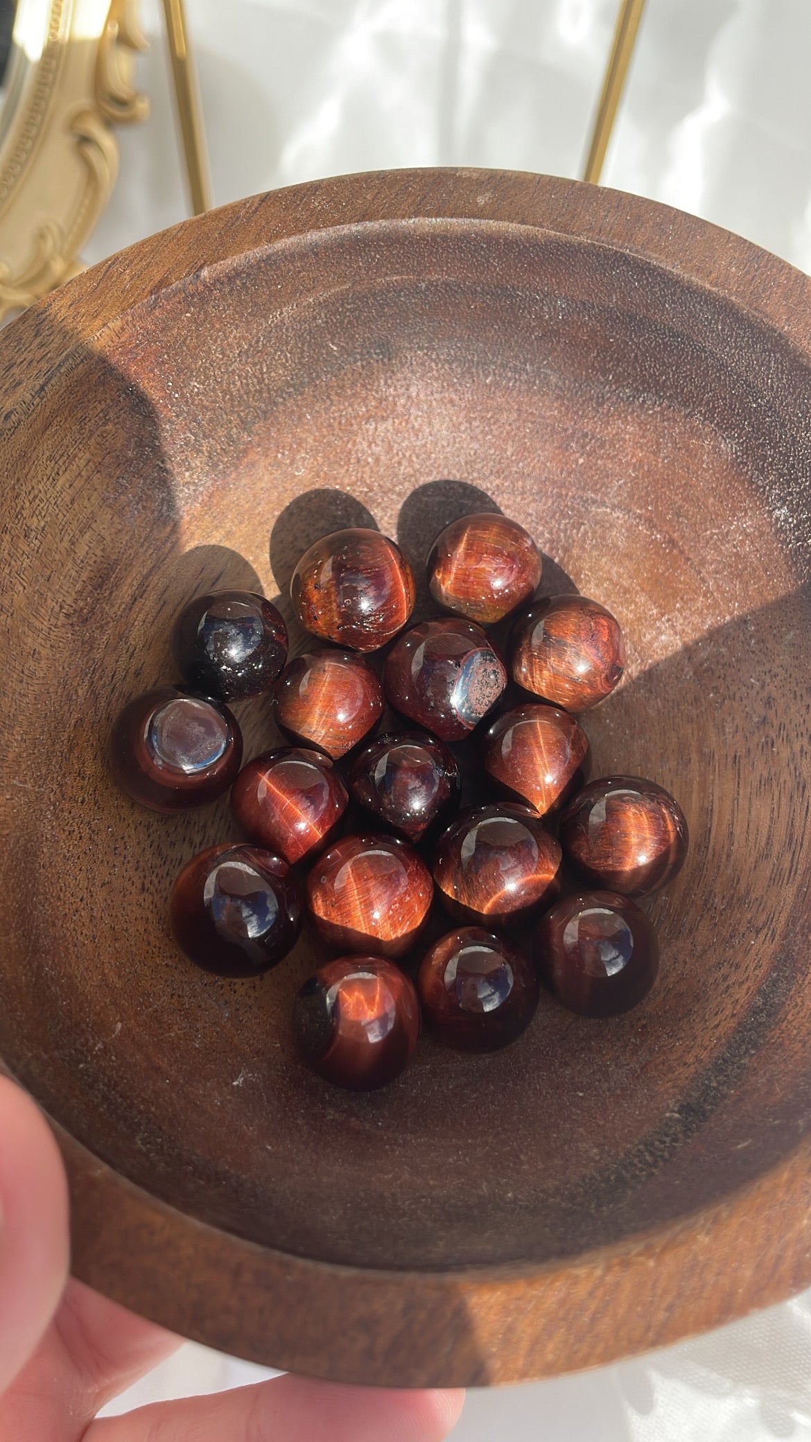 Red Tigers Eye Mini Spheres