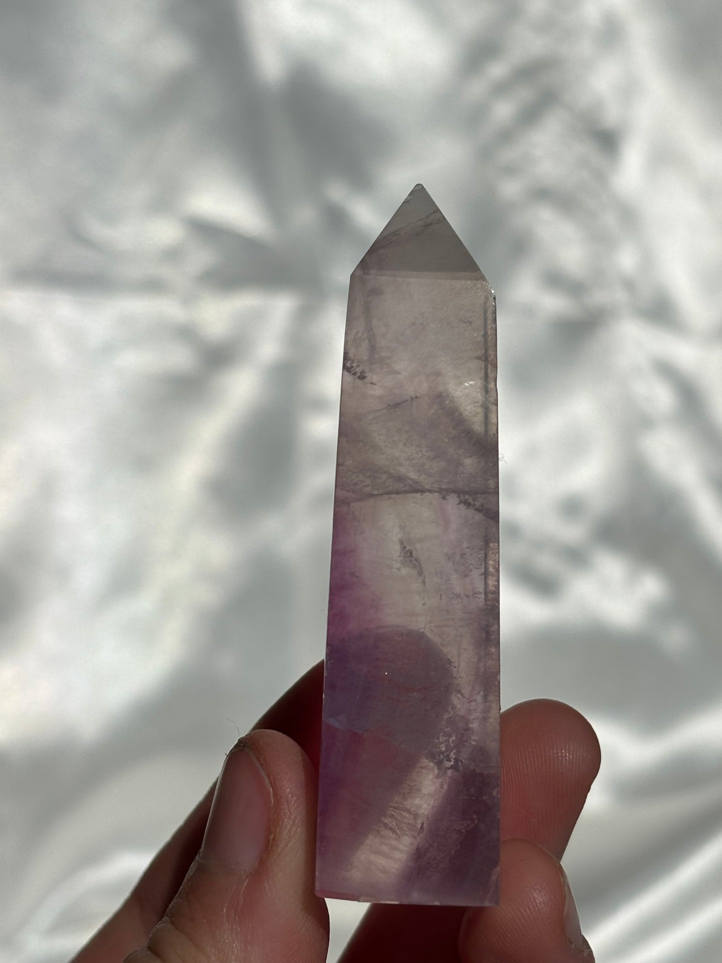 Fluorite Point With Slight Mica