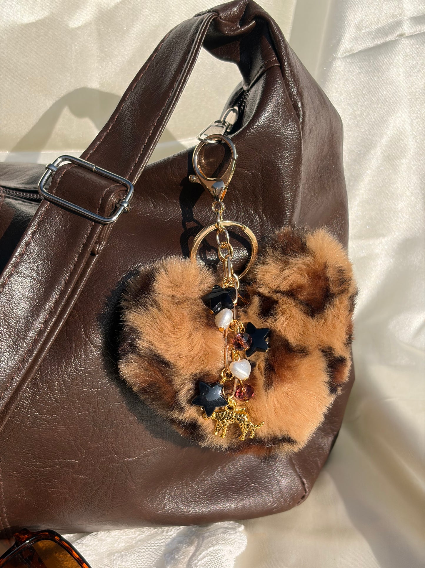Gold Plush Bag Charm