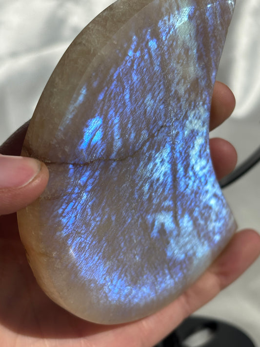 Moonstone Moon On Stand