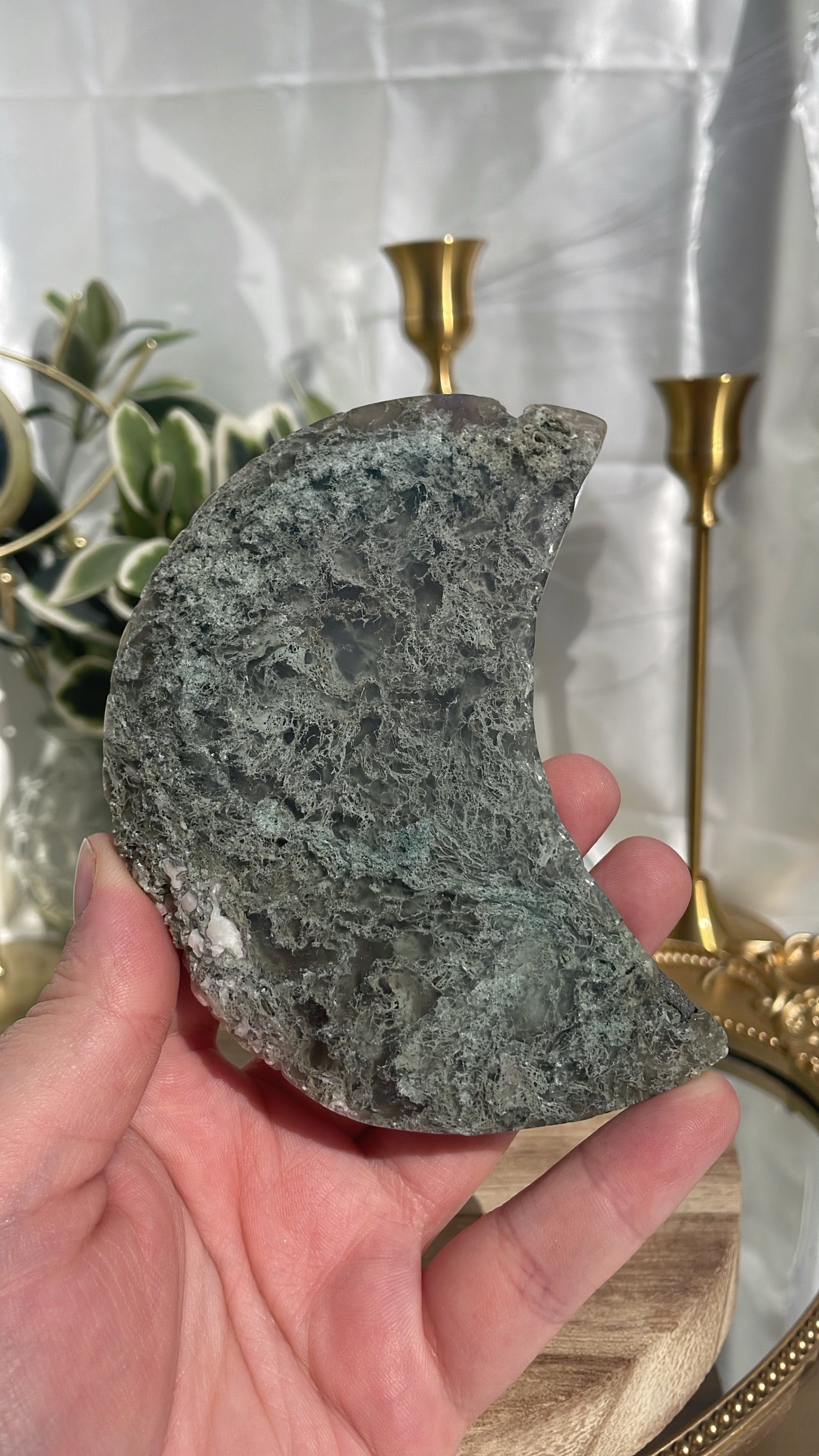 Moss Agate Moon