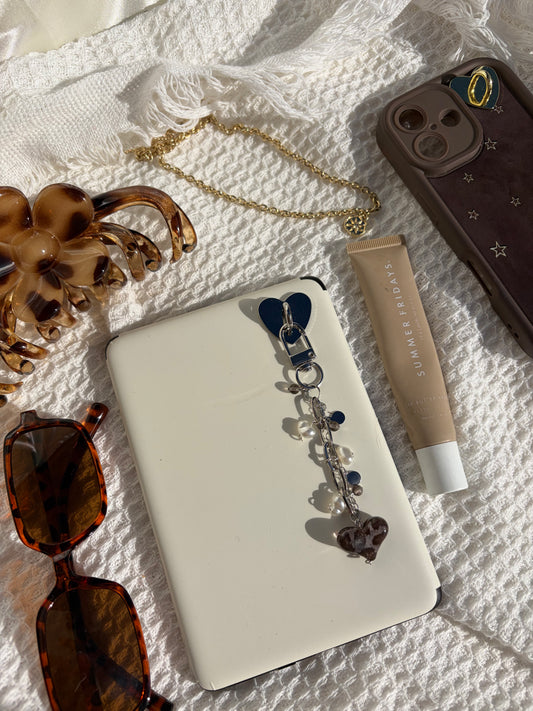 Sliver Charm Accessory With Smokey Quartz (SHAYLA)