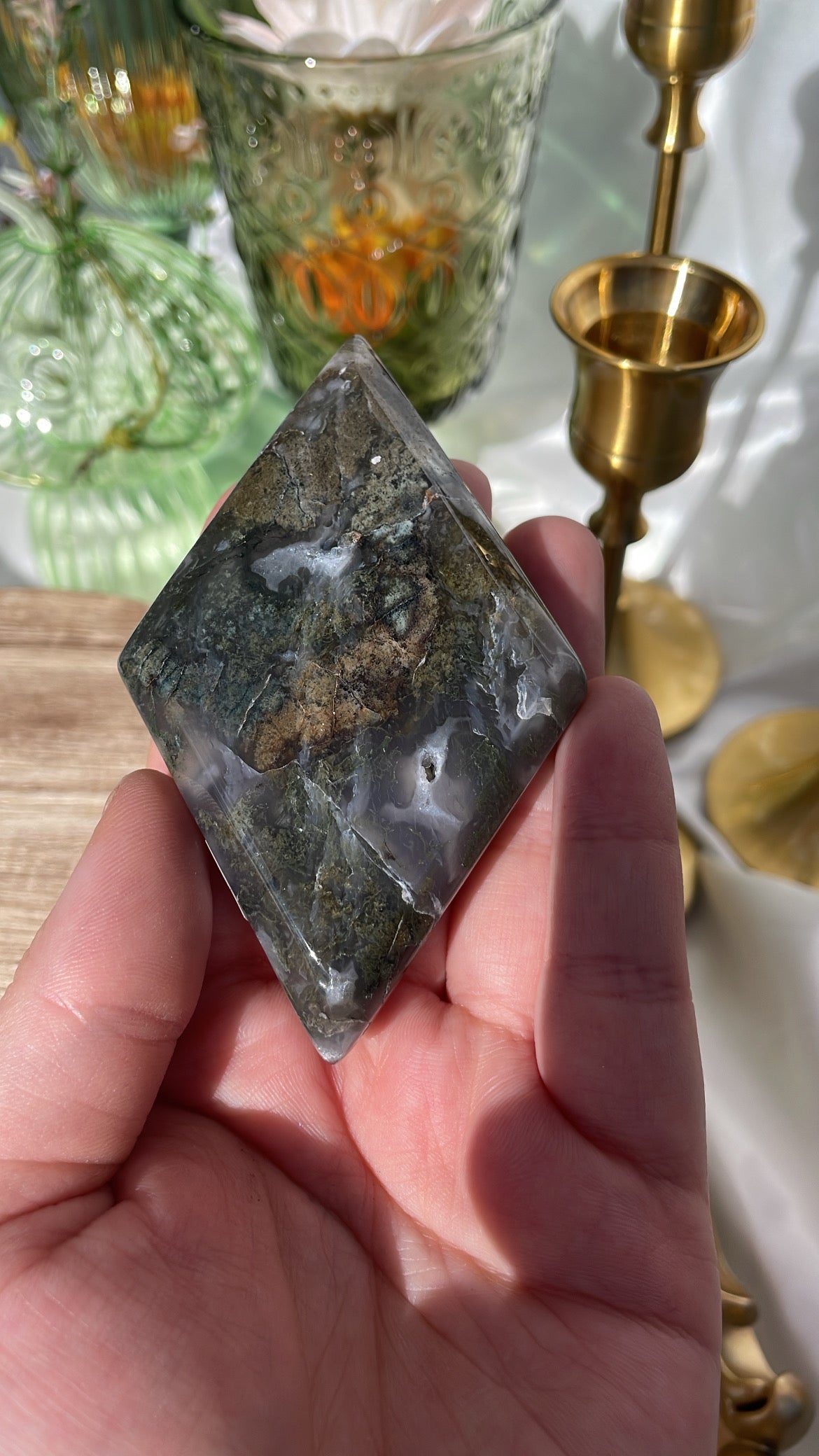 Moss Agate Diamond