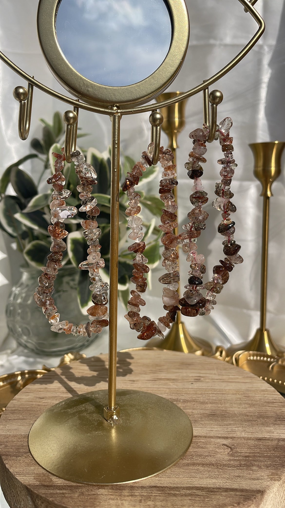 Red Rutile Chip Bracelets