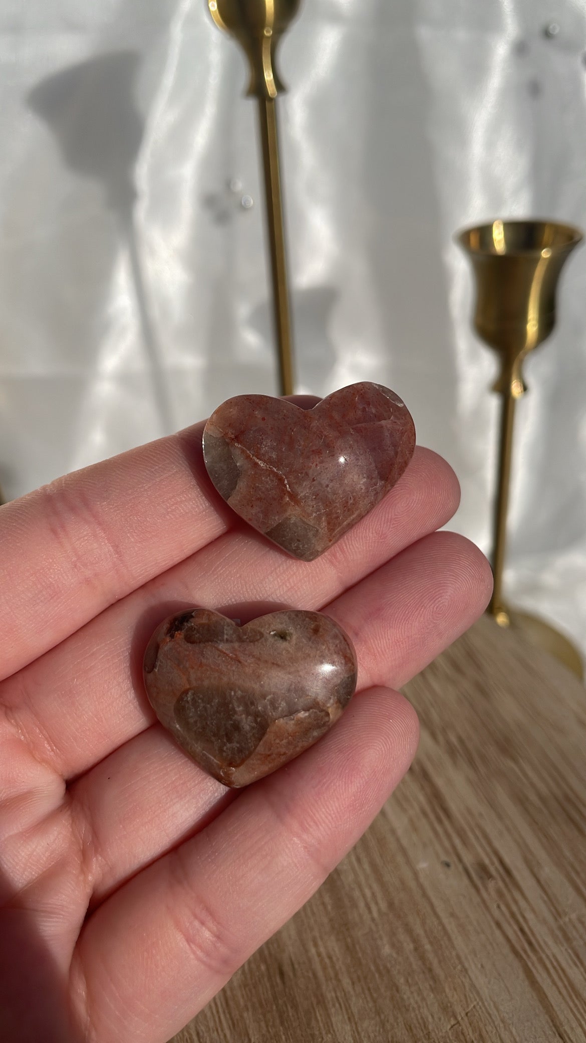 High Quality Sunstone Hearts