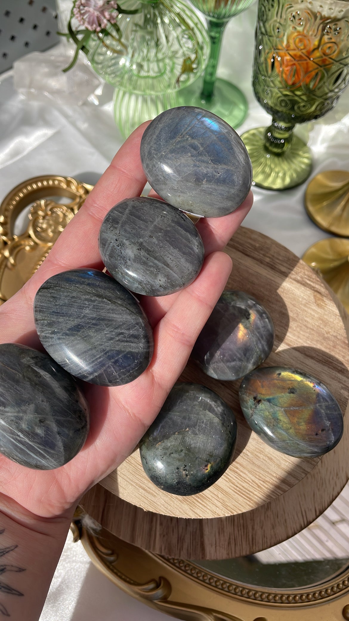 Labradorite Palmstones